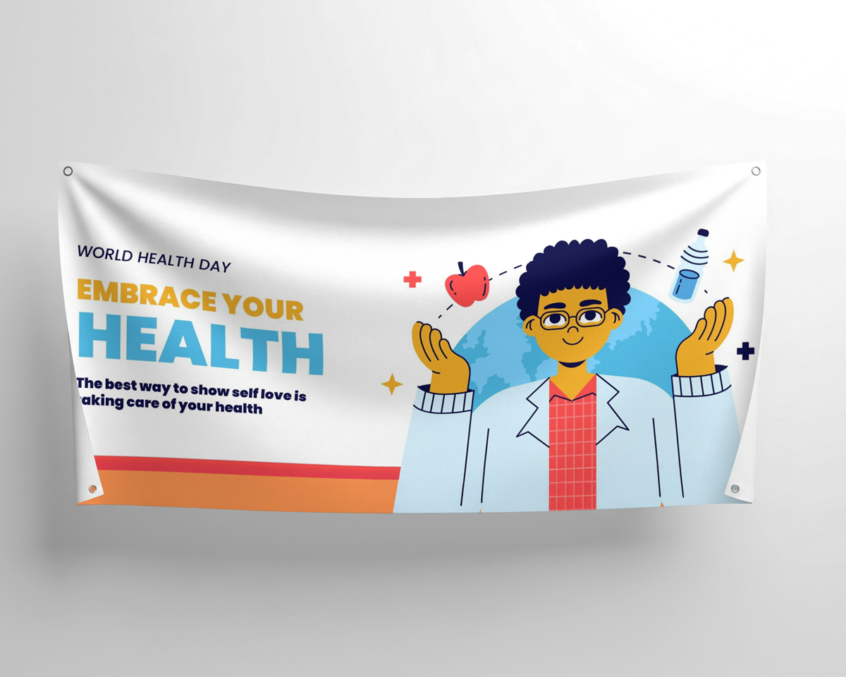 colorful-fabric-banner-healthcare-custom-design