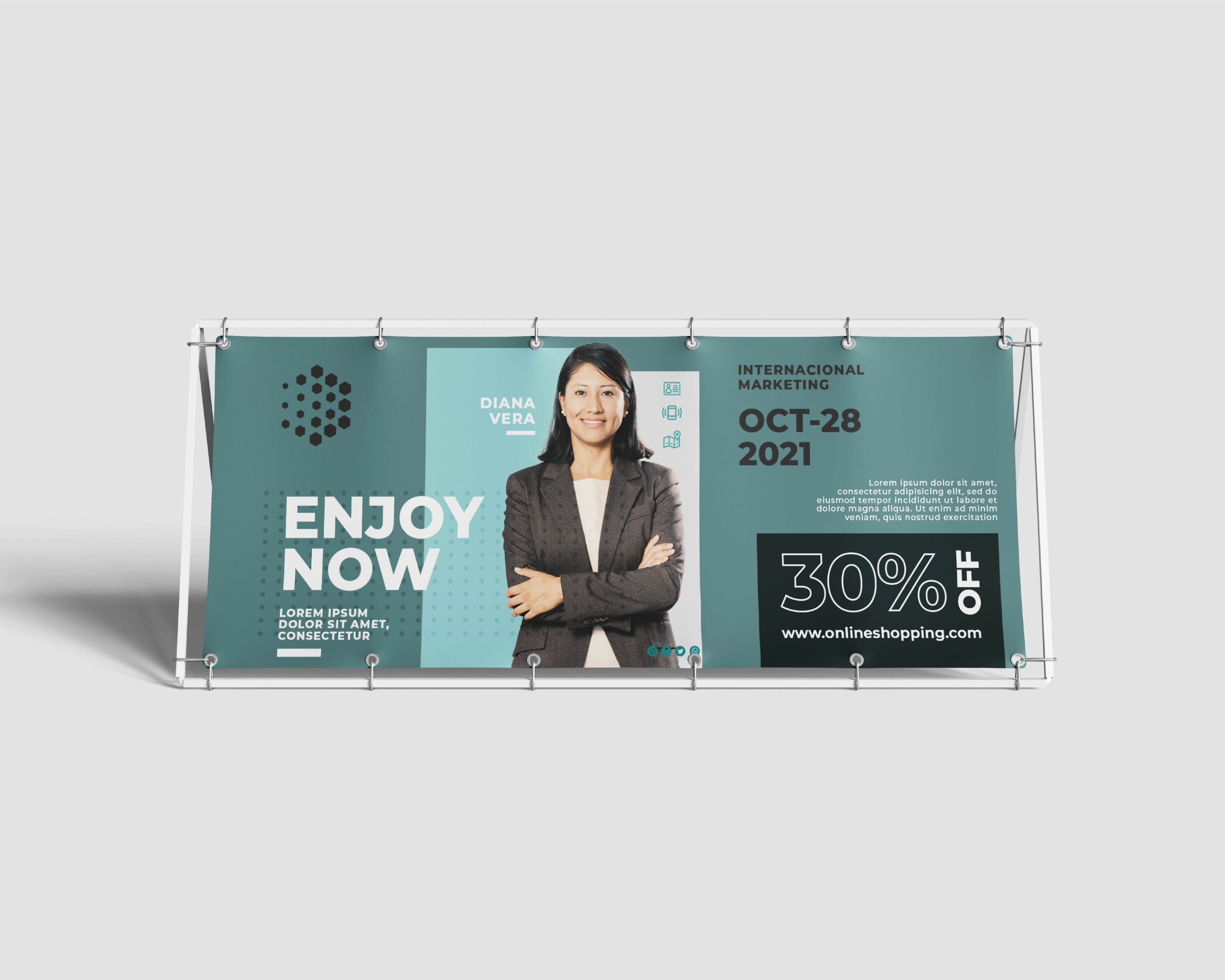 A-Frame Banner Display