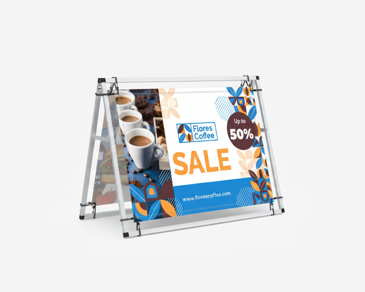A-Frame Banner Display