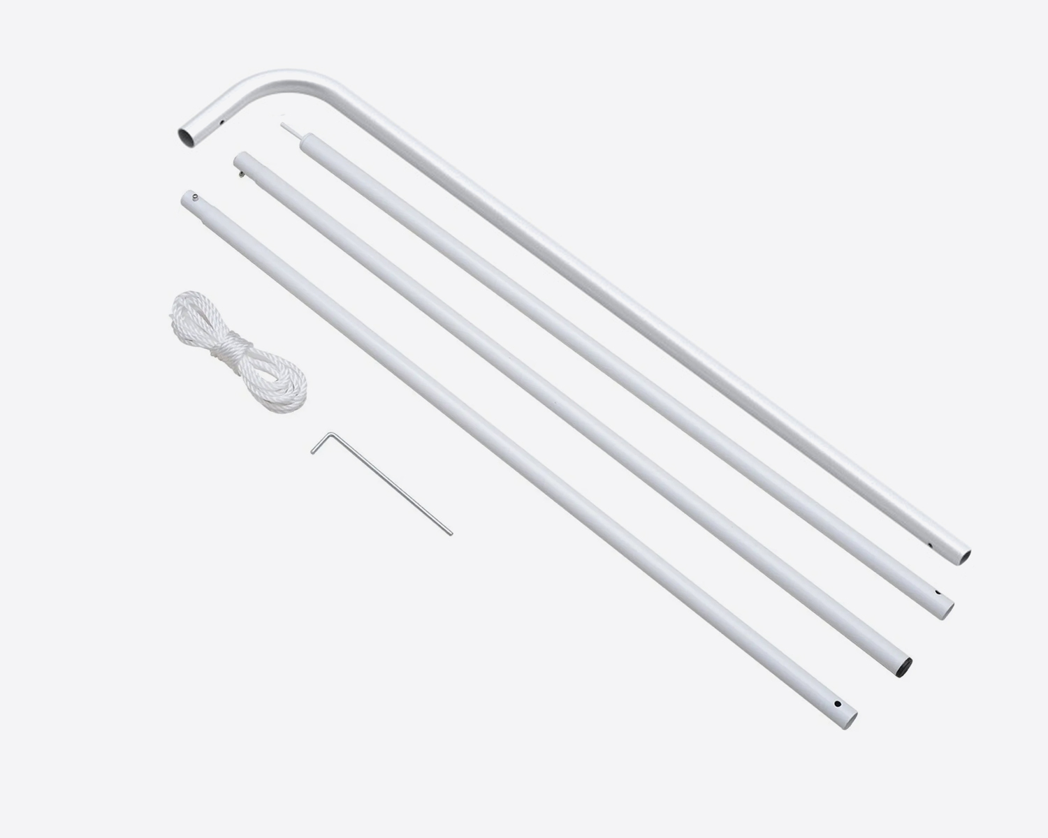 rectangle-flag-pole-set-pieces-resistant-aluminum-material