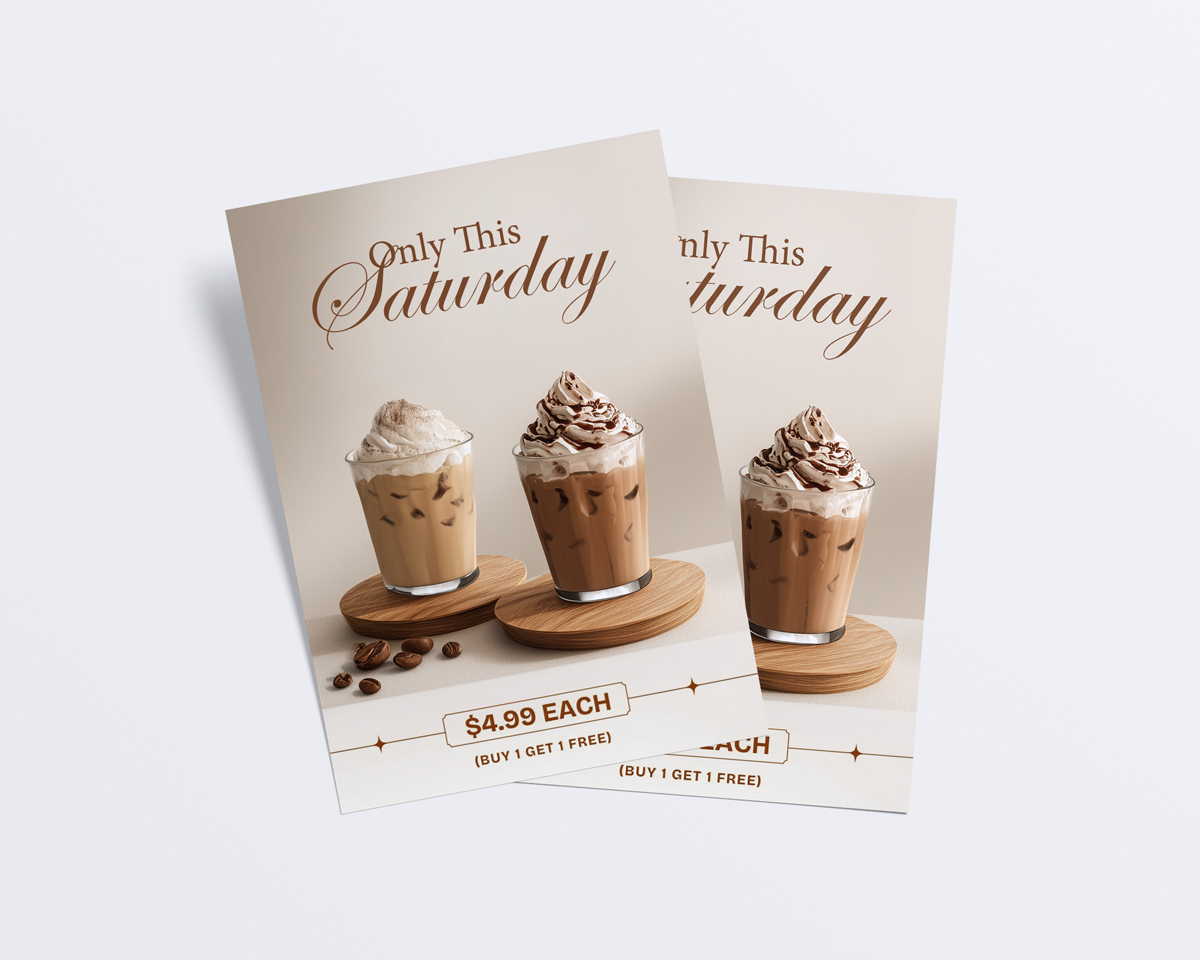 saturday-promo-flyers-custom-design-coffeeshop-advertising