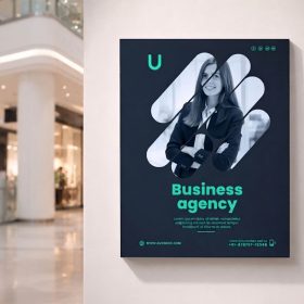 Custom indoor advertising poster for a business agency
