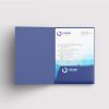Custom printed presentation folder featuring personal training business branding and design