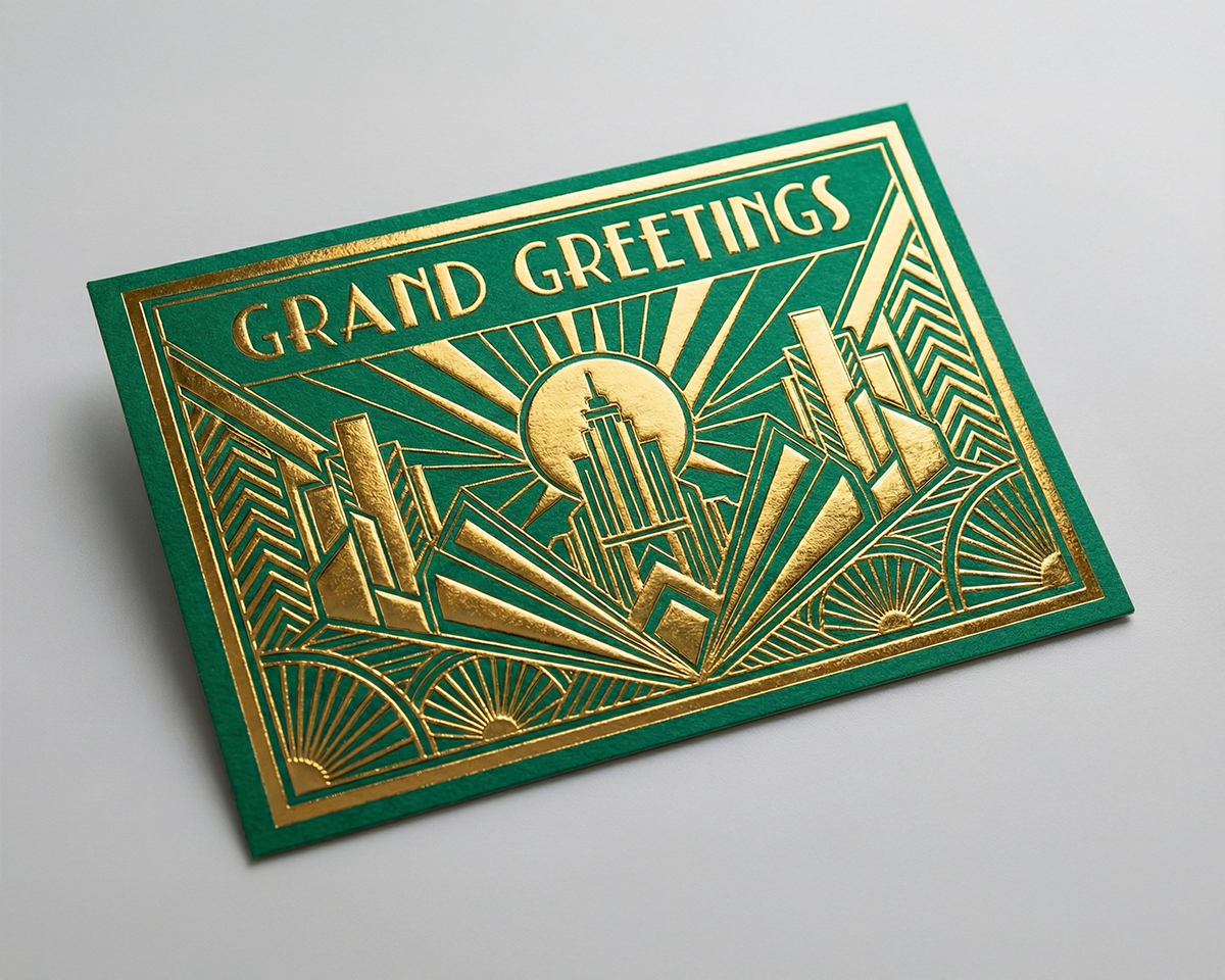 golden-finish-postcard-stylish-luxury-material-design