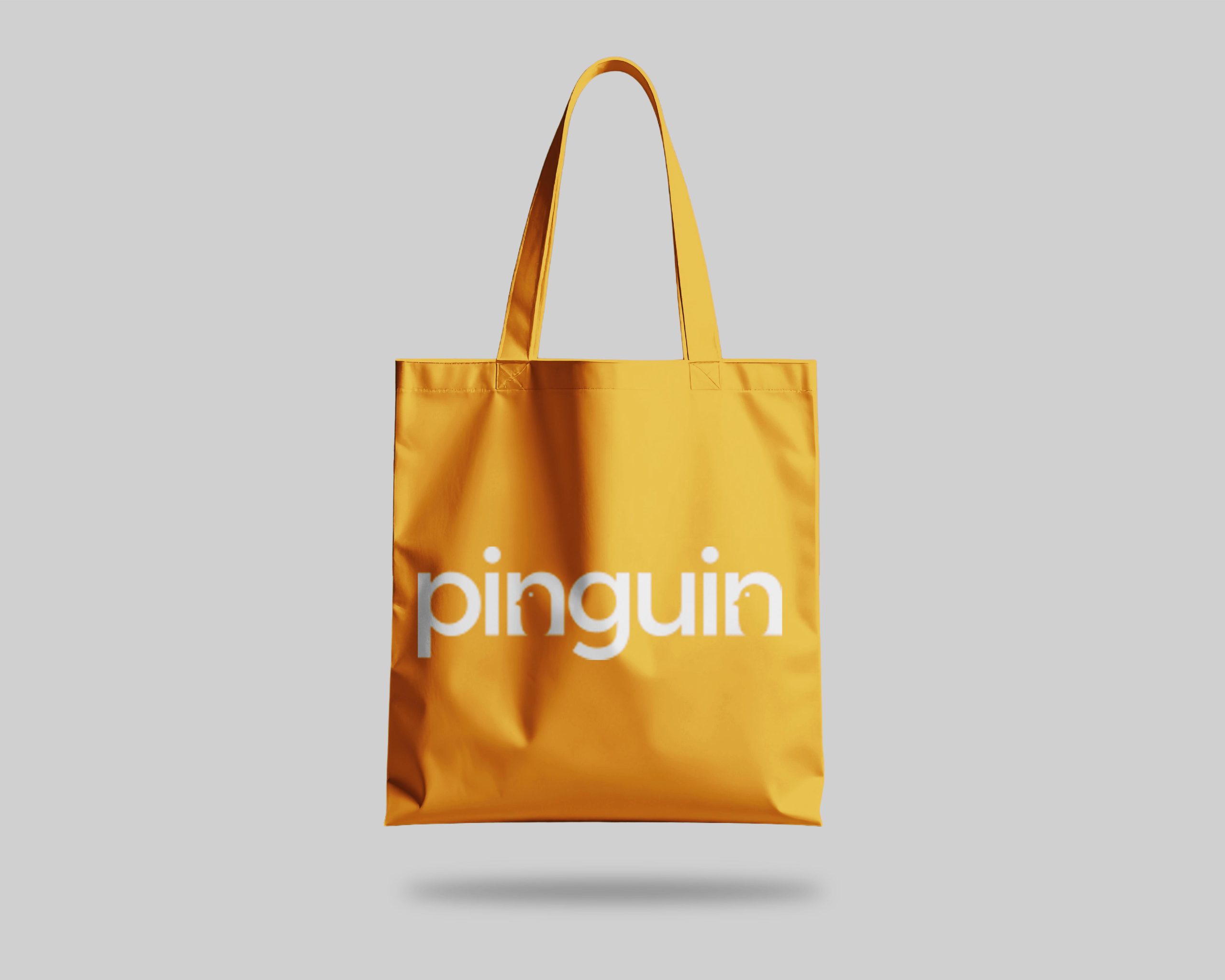Yellow non-woven tote bag with custom branding