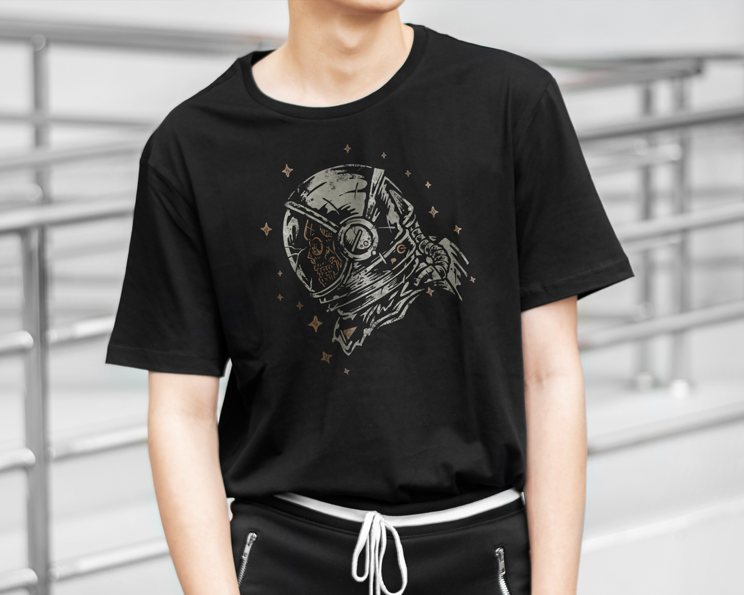 T-shirt Custom Black black-t-shirt-custom-design-print-quality-material