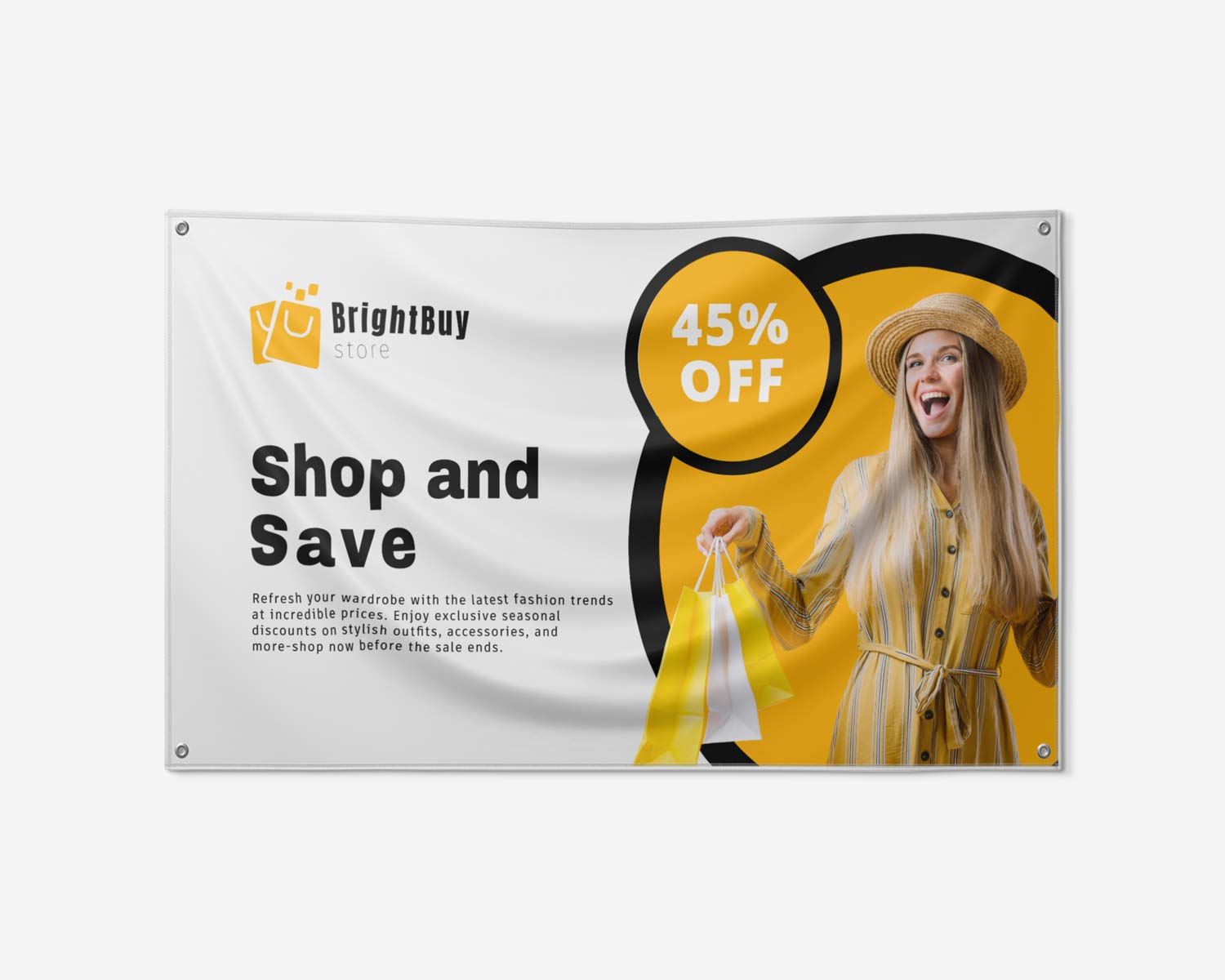 large custom vinyl banner for retail store promotion