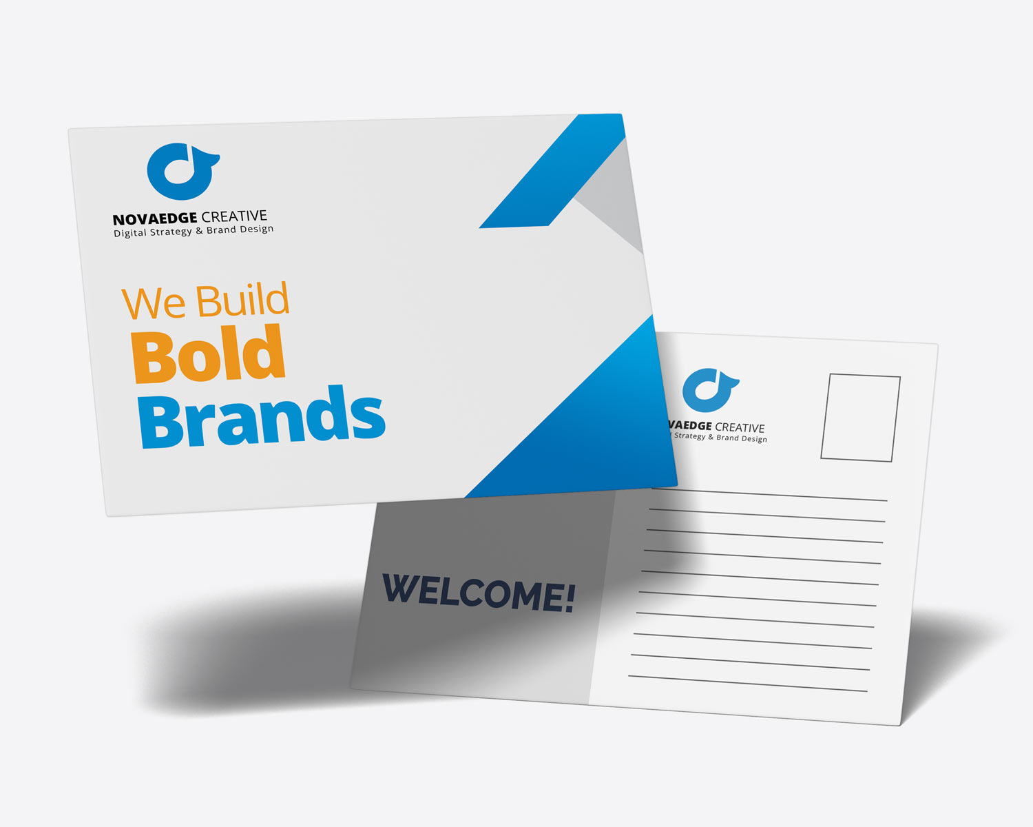 Custom promotional postcard print with branded direct mail design