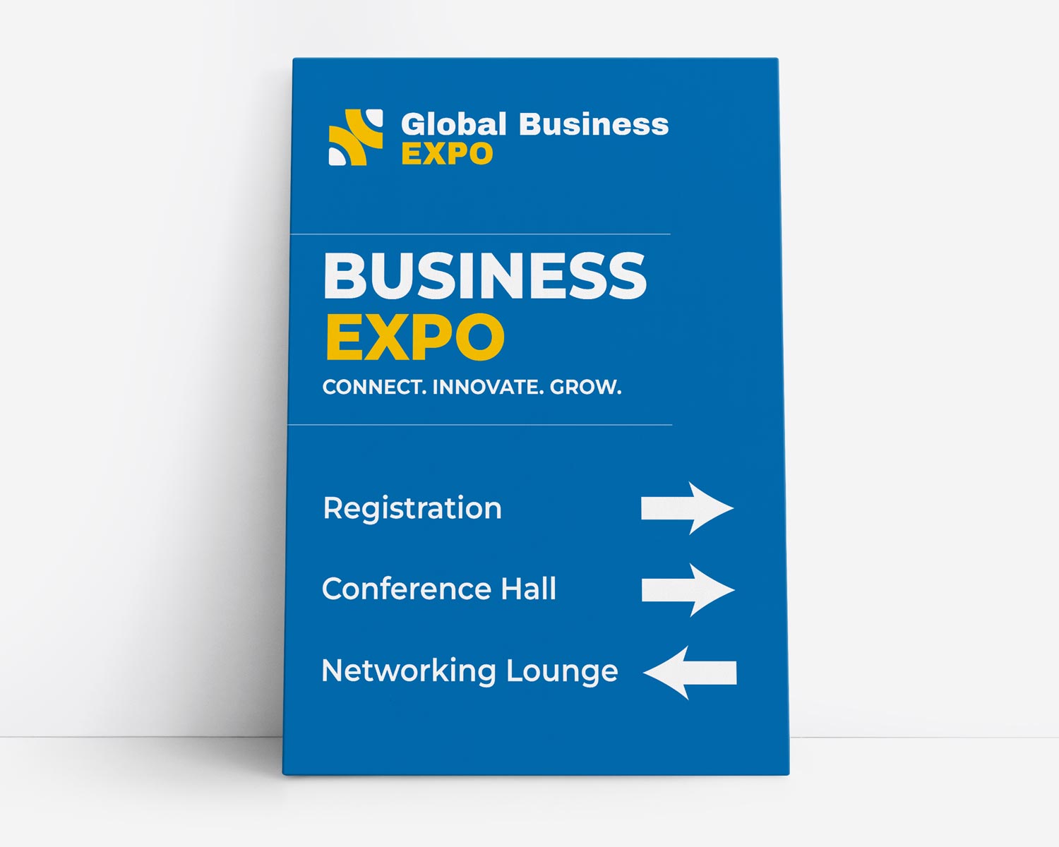 Custom foam board sign with lightweight rigid printed display panel