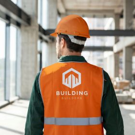 Custom safety vest uniform for a construction company