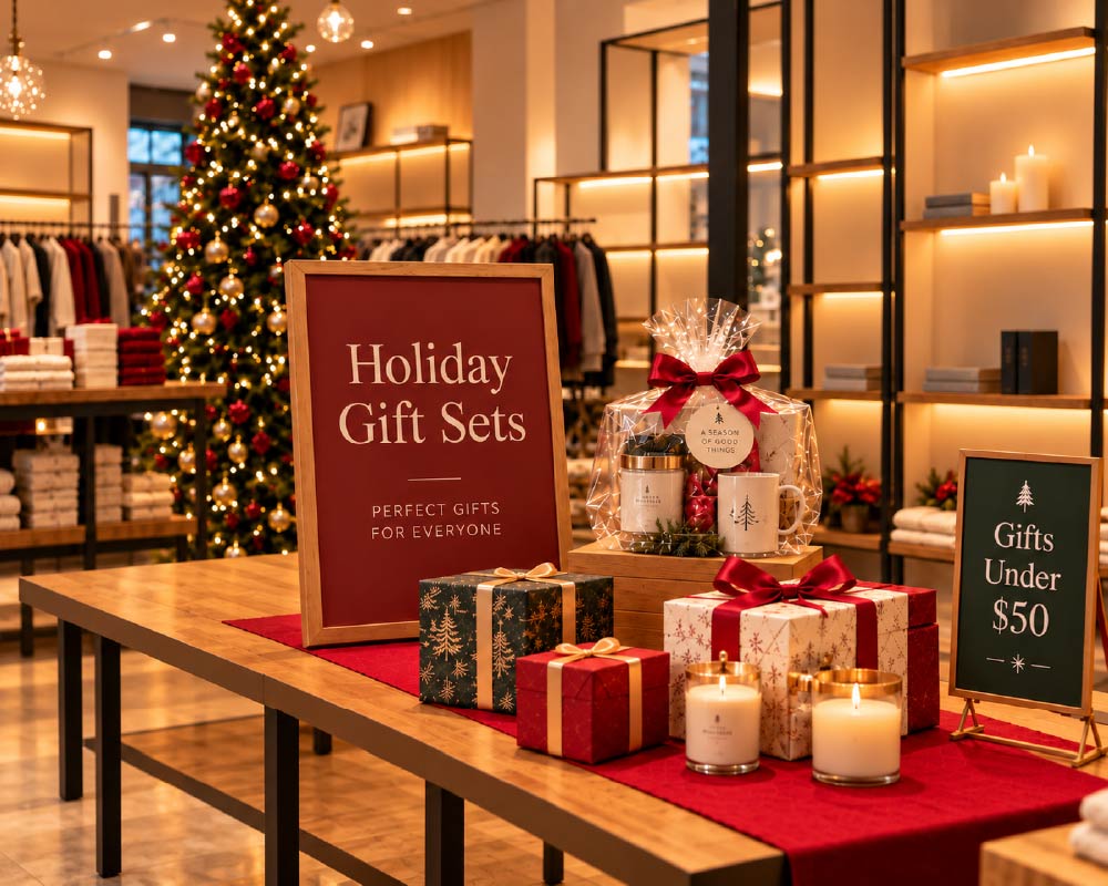Festive Christmas signage ideas for retail storefronts
